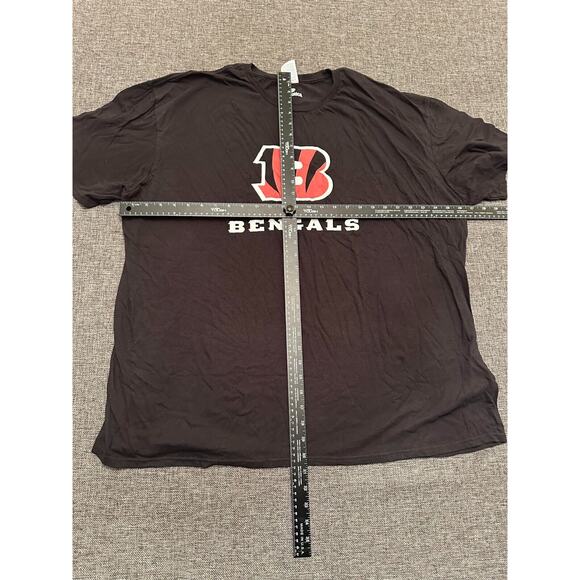 Cincinnati Bengals Shirt 3XL Black Short Sleeve Logo Cotton Mens - Picture 2 of 6